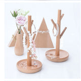 Wooden Tree Earrings Necklace Display Stand Holder