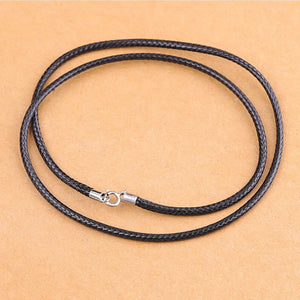 Unibabe Braided Rope Chain Necklace S925 Sterling Silver Locks Jewelry