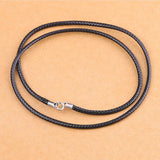 Unibabe Braided Rope Chain Necklace S925 Sterling Silver Locks Jewelry