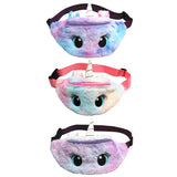 Unicorn Cartoon Plush Shoulder Bag Little Girl Big Eyes Waist Container Coin Pur