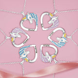 Personalized Unicorn Crystal Necklace for Women Girl Mom