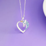 Personalized Unicorn Crystal Necklace for Women Girl Mom