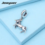 Unicorn Dangle Charms 925 Sterling Silver Pendants DIY Jewelry Bracelet GD034
