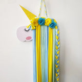Bohemian Unicorn Hair Clips Organizer Wall Hanging
