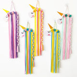 Bohemian Unicorn Hair Clips Organizer Wall Hanging