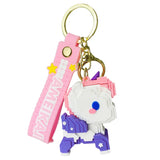 Cartoon Unicorn Keychain Building Block Pendant