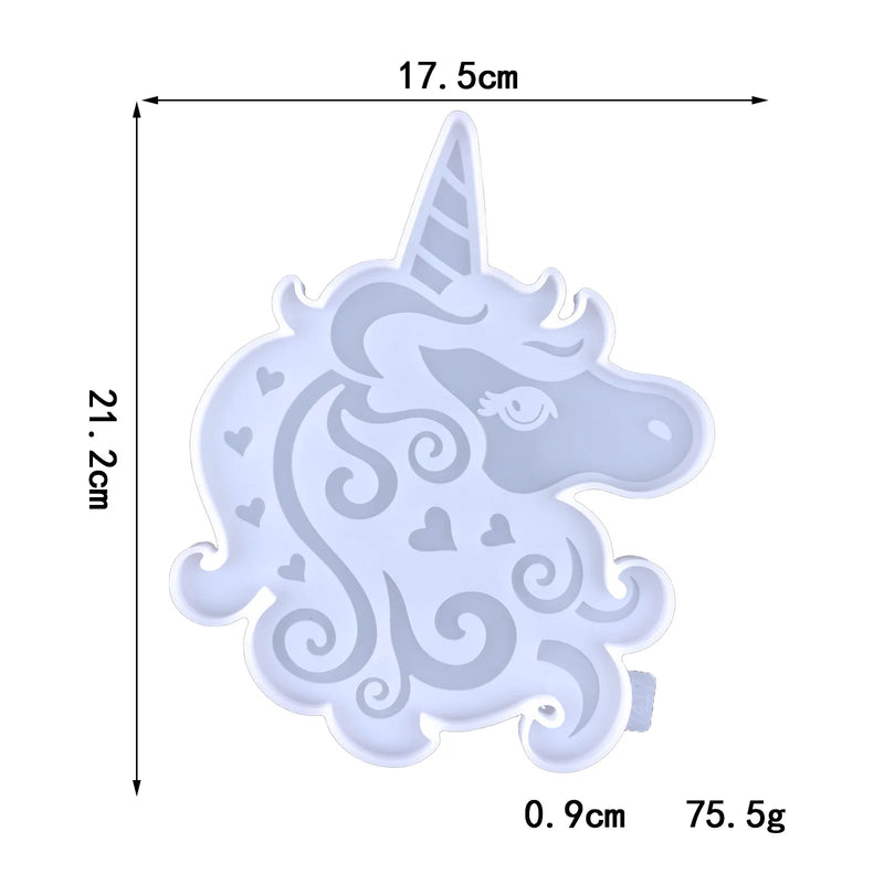 Unicorn Silicone Mold DIY Wall Decoration Hanging Angel Unicorn Uv Epoxy Resin