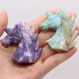Unicorn Statue Natural Stones Home Decoration Healing Crystal Reiki Figurine