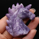 Unicorn Statue Natural Stones Home Decoration Healing Crystal Reiki Figurine