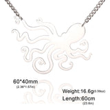Sea Octopus Pendant Necklace Geometric Statement Jewelry Gift