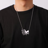 Sea Octopus Pendant Necklace Geometric Statement Jewelry Gift