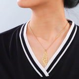 Unift Map Necklace Stainless Steel Pendant Ethnic Jewelry