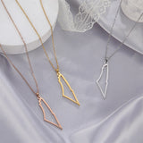 Unift Map Necklace Stainless Steel Pendant Ethnic Jewelry