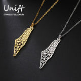 Unift Map Necklace Stainless Steel Pendant Ethnic Jewelry