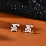 925 Sterling Silver Mini Bear Stud Earrings for Women