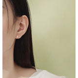 925 Sterling Silver Mini Bear Stud Earrings for Women