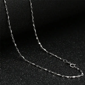 925 Silver Necklace 1MM Sycee Chain for Women Men