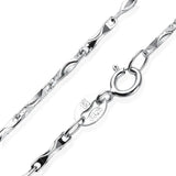 925 Silver Necklace 1MM Sycee Chain for Women Men