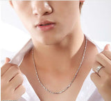 925 Silver Necklace 1MM Sycee Chain for Women Men