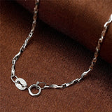 925 Silver Necklace 1MM Sycee Chain for Women Men