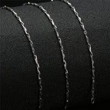 925 Silver Necklace 1MM Sycee Chain for Women Men
