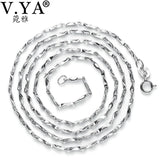 925 Silver Necklace 1MM Sycee Chain for Women Men