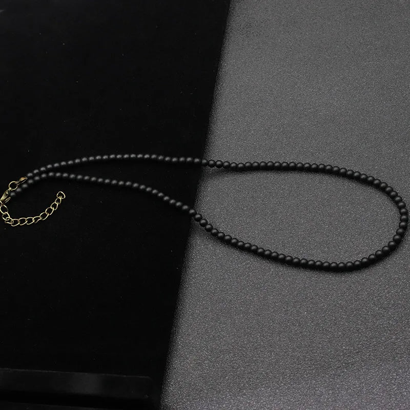 Men's 18Inch Natural Stone Collar Choker Necklace