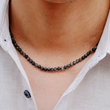 Men's 18Inch Natural Stone Collar Choker Necklace