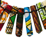 African Women Jewelry Statement Necklace Wax Fabric Accessories
