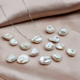 Baroque Pearl Necklace Freshwater 925 Silver Pendant Women's Necklace