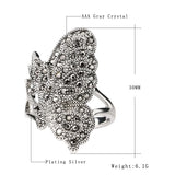 CZ Zircon Butterfly Ring Bohemia Style Vintage Animal Jewelry
