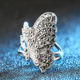 CZ Zircon Butterfly Ring Bohemia Style Vintage Animal Jewelry