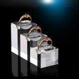 Acrylic 3 Ring Riser Display Stand Organizer for Jewelry