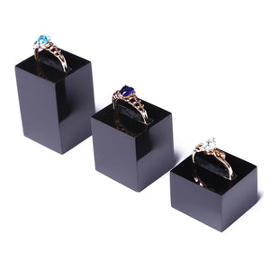 Acrylic 3 Ring Riser Display Stand Organizer for Jewelry