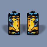 Spinel Bird Enamel Earrings for Women - Fine Jewelry