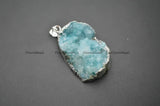 Lot of 3 Unique Drusy Geode Quartz Agate Rough Stone Pendants