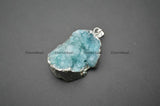 Lot of 3 Unique Drusy Geode Quartz Agate Rough Stone Pendants