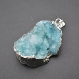 Lot of 3 Unique Drusy Geode Quartz Agate Rough Stone Pendants