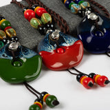 Ceramic Pendant Necklace Vintage Jewelry DIY Necklaces For Women