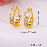 CZ Hoop Earrings Plated Piercing Ear Cuff Jewelry