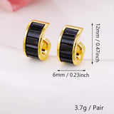 CZ Hoop Earrings Plated Piercing Ear Cuff Jewelry