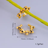 CZ Hoop Earrings Plated Piercing Ear Cuff Jewelry