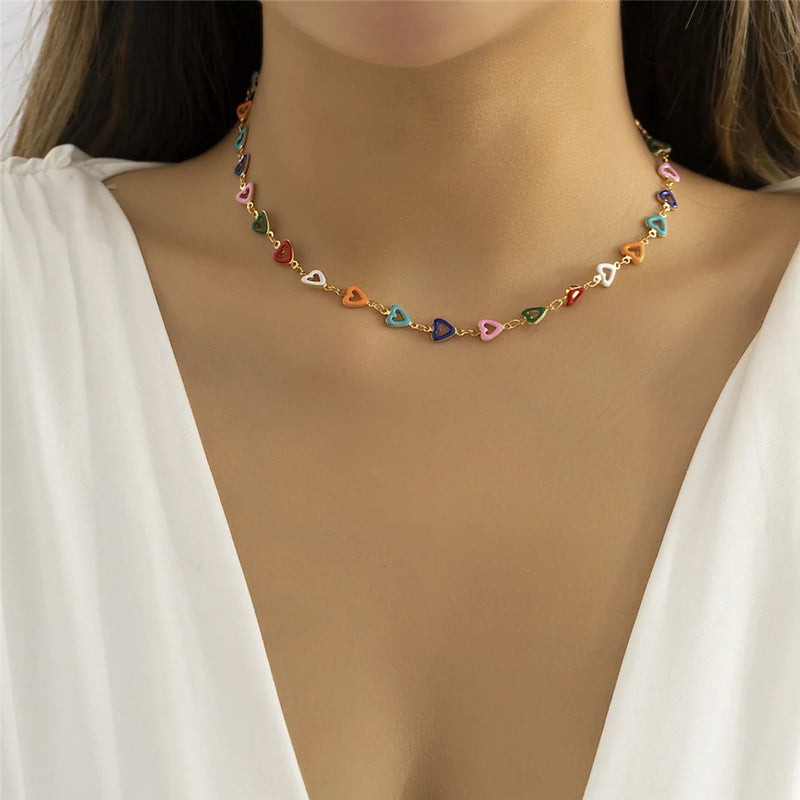 Colorful Dripping Oil Choker Necklace for Women