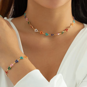 Colorful Dripping Oil Choker Necklace for Women