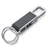 Stylish Leather Metal Waist Buckle Bottle Opener Tool Keychains Ring Holder