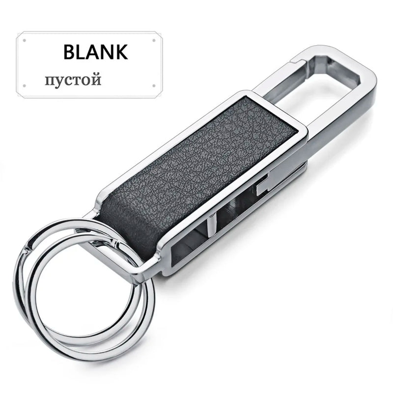 Stylish Leather Metal Waist Buckle Bottle Opener Tool Keychains Ring Holder
