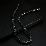 Stylish Magnetic Hematite Necklace, Round Flat Beads, Healthy Jewelry