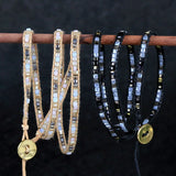 Cotton Thread Braid Wrap Bracelets Friendship Oath of Love Crystal Jewelry