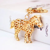 Crystal Horse Keychain Holder HandBag Pendant Keyrings For Car Gift