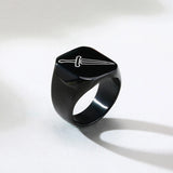 Dagger Ring Men Stainless Steel Tough Signet Rings Man Jewelry Punk